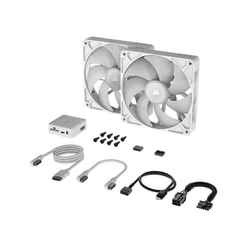 Corsair iCUE Link RX140 RGB 140mm PWM White Cabinet Fan (Dual Pack)